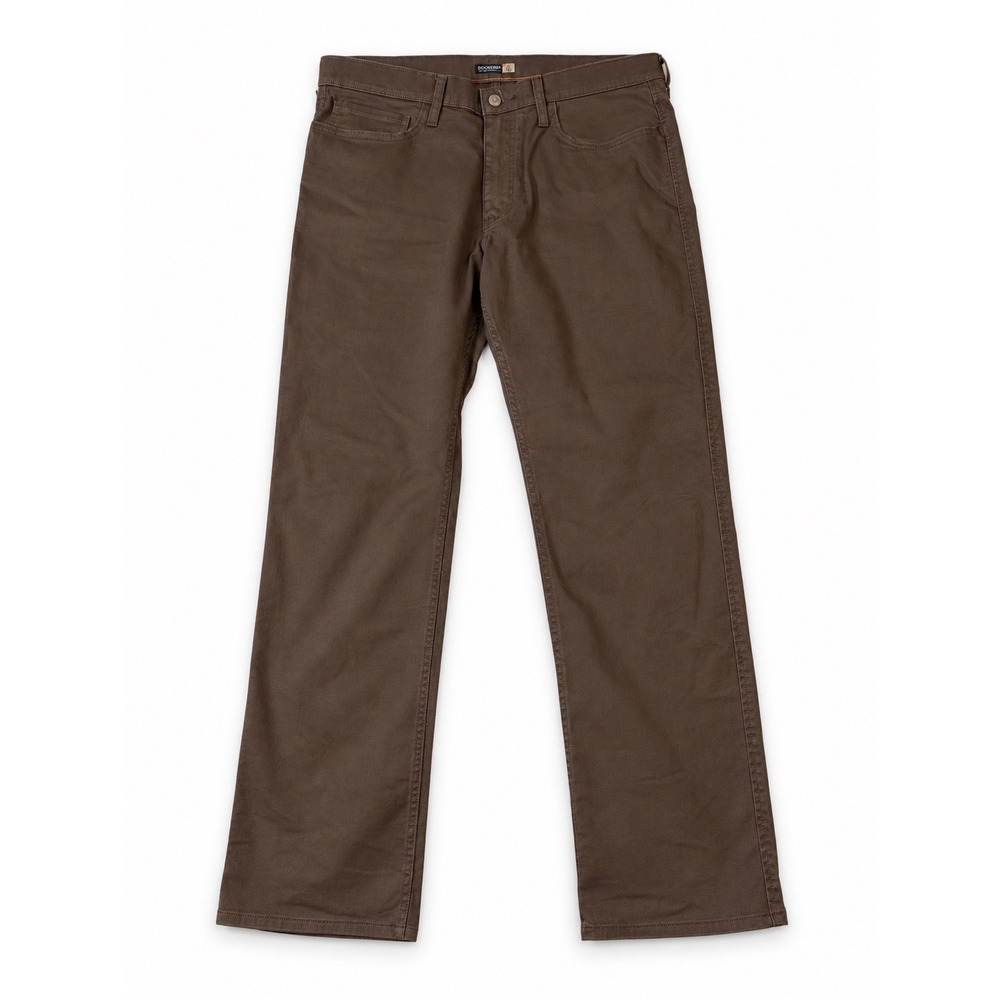 Dockers Mens Straight Fit Five Pocket Pants Brown 36x30 56790-0045